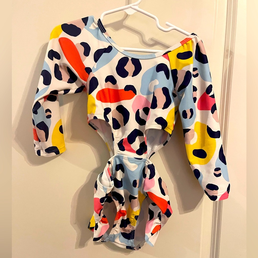 Blueberry Bay Girl Leopard Cutout Swimsuit